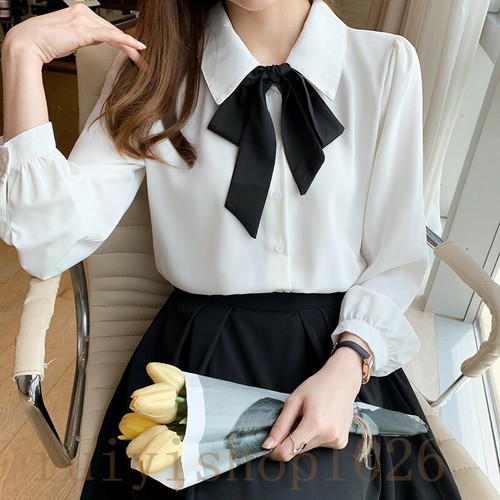 chiffon bow tie blouse